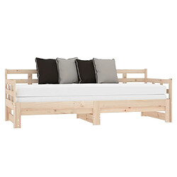 Acheter Maison Chic Lit d'appoint Bois de pin massif 2x(80x200)cm,Lit coulissant Lit de repos -GKD72527