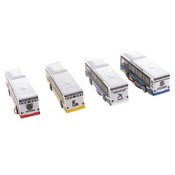 Acheter 4pcs Bus Electrique Miniature Véhicules Moquettes pour Décoration Train Paysage Echelle 1: 100