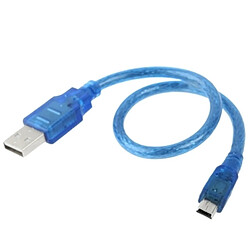 Wewoo Câble bleu adaptateur USB 2.0 AM à Mini USB mâle, Longueur: 30cm