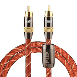 Wewoo Câble or EMK TZ / A 1m OD8.0mm Métal Plaqué RCA à RCA Plug coaxial d'Interconnexion Numérique Audio / Vidéo RCA