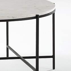 Table Basse Thai Natura Blanc Noir 86 x 41 x 86 cm