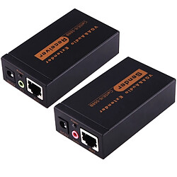 Wewoo Extenseur VGA noir Adaptateur VGA & Audio Extender 1920x1440 HD 100m Cat5e / 6-568B Récepteur Câble Expéditeur