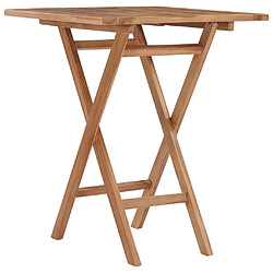 vidaXL Table pliable de jardin 60x60x75 cm Bois de teck solide