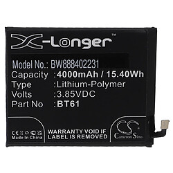 vhbw Batterie remplacement pour Acer ATL456579, BT61 pour téléphone portable (4000mAh, 3,85V, Li-polymère)