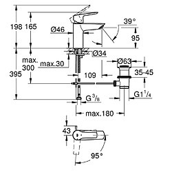 GROHE - Mitigeur de lavabo monocomande Start 2021 taille S