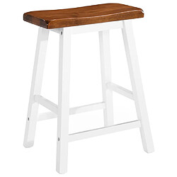 vidaXL Tabourets de bar lot de 2 bois massif