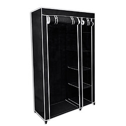 vidaXL Garde-robe pliable Noir 110 x 45 x 175 cm 