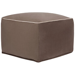 Beliani Pouf en velours marron DAREYN 