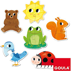 Puzzle Animaux Form Diset (12 pcs) pas cher