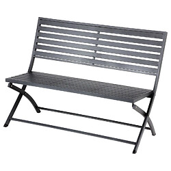 Hesperide Banc de jardin pliable Olbia - L. 122 x H. 89 cm - Gris graphite