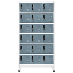 vidaXL Armoire à casiers Gris clair et gris foncé 90x40x180 cm Acier