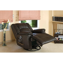 Avis Eco-De 8615M Fauteuil de Massage en Cuir Marron Chocolat