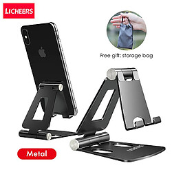 Universal Support de téléphone portable pliable YH-Metal, support de bureau pour iPhone 13pro Xiaomi Mi 9, iPhone 12 11 XS