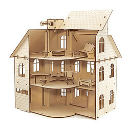 Youdoit Maquette 3D en bois - Maison de Poupées 54 cm