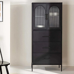 Venture Home Buffet haut 2 portes et 3 tiroirs La Paz noir.