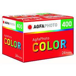 Agfa Photo AgfaPhoto Colour 400 – Film Couleur 135mm – 24 Poses – ISO 400 – Compatible Appareils Photo Argentiques – Excellente Qualité d'Image en Faible Luminosité - Noir