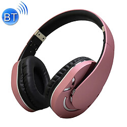 Wewoo Casque sans fil BTH-878 Ecouteurs son stéréo Bluetooth pliable V4.1 rose