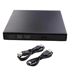 Lecteur CD DVD externe, graveur et lecteur de DVD/CD portable USB 2.0/Plug and Play/faible bruit/mince pour ordinateur de bureau Mac Macbook Windows 10/8/7/XP