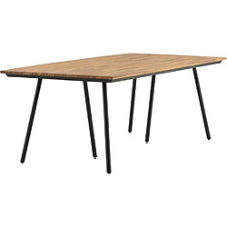 Avis Venture Home Table de jardin en acier et acacia 200 x 100 cm Chan.