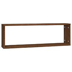 Acheter vidaXL Étagères murales cubiques 4 pcs Chêne marron 80x15x26,5 cm