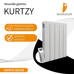 Chauffage électrique pierre naturelle Kurtzy 1000W - blanc - Deltacalor