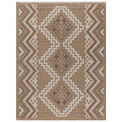 NAZAR Tapis intérieur extérieur aspect jute marron Tulum 9054 180 x 67 cm.