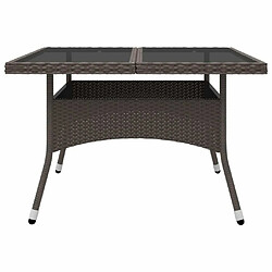 Acheter Salle à dîner de jardin 9 pcs,Table et chaise à manger Résine tressée et verre Marron -MN62506