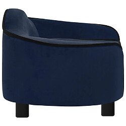 Avis vidaXL Canapé pour chien Bleu 67x47x36 cm Peluche