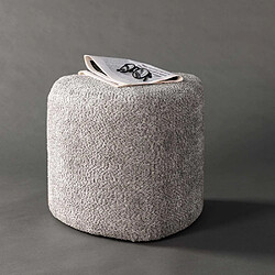 Venture Home Pouf en polyester Peg gris.