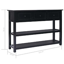 vidaXL Buffet Noir 115x30x76 cm Bois pas cher