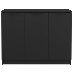 Acheter vidaXL Buffet Noir 90,5x30x70 cm Bois d'ingénierie