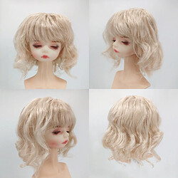 1/6 poupée cheveux mi-longue perruque frisée frange soignée pour 1/6 bjd yosd poupée # 2