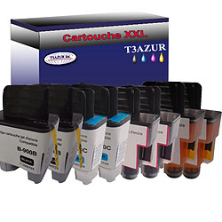 T3Azur Lot de 8 Cartouches compatibles Brother DCP-117C, DCP-120C, DCP-310CN, LC900 (Noire+Couleur) Lot de 8 Cartouches compatibles Brother DCP-117C, DCP-120C, DCP-310CN, LC900 (Noire+Couleur) – T3AZUR