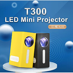 Avis Universal Prise en charge du projecteur T300 1080P 600Lumens Screen du projecteur 80inch Lentille de projecteur LED 3.5mm Audio LED Mini Projetor | Projecteurs LCD