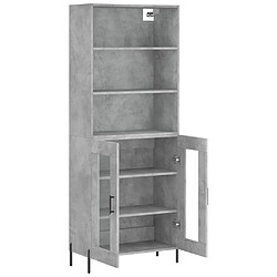 Acheter Maison Chic Buffet,Meuble de Rangement,commode pour salon,Cuisine Gris béton 69,5x34x180 cm Bois d'ingénierie -MN72409