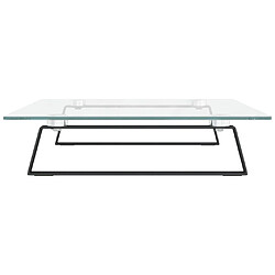 Acheter vidaXL Support de moniteur noir 60x35x8 cm verre trempé et métal