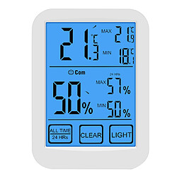 Thermomètre numérique et grand écran tactile LCD avec hygromètre avec rétroéclairage