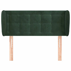 Avis Tête de lit scandinave avec oreilles,meuble de chambre Vert foncé 83x23x78/88 cm Velours -MN82841