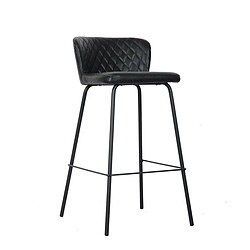 Tabouret DKD Home Decor 40 x 42,5 x 81,5 cm Noir Bleu Métal Blue marine 