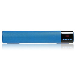 Wewoo Enceinte Bluetooth Haute Puissance 10W HIFI Portable Sans Fil Haut-Parleur Stéréo Barre de son TF FM USB Colonne Subwoofer pour Ordinateur TV Téléphone (Bleu)