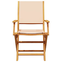 Avis vidaXL Ensemble de bistro 3 pcs beige tissu et bois massif