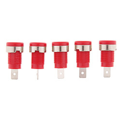 5pieces 4mm Banana Jack Reliure Ecrou pour Multimètre Socle Banane rouge