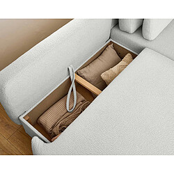 Avis Lisa Design Mahina - canapé d'angle droit - 4 places - convertible avec coffre - en tissu bouclette