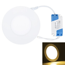 Wewoo 3W lumière blanche chaude lampe de panneau rond de 8.5cm avec le conducteur de LED, 15 SMD 2835, CA 85-265V, taille de découpe: 7.5cm 