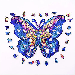 RedMiter Puzzle en bois 200 pouces papillon pour adultes et enfants _ multicolore