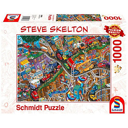 Schmidt Spiele- Steve Skelton Puzzle Tout en Mouvement 1000 pièces, 59966, coloré