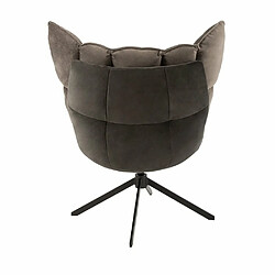 Avis Inside 75 Fauteuil relax pivotant PIETRA tissu gris foncé métallisé