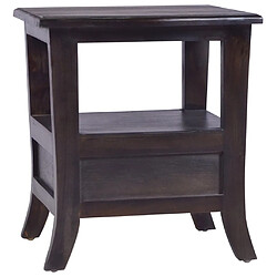 Acheter vidaXL Table de chevet Noir clair 40x40x45 cm Bois massif d'acajou