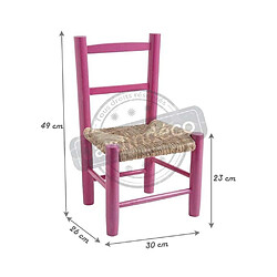 Aubry Gaspard Petite chaise bois pour enfant framboise.