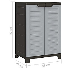 vidaXL Armoire en plastique 65x45x97 cm pas cher